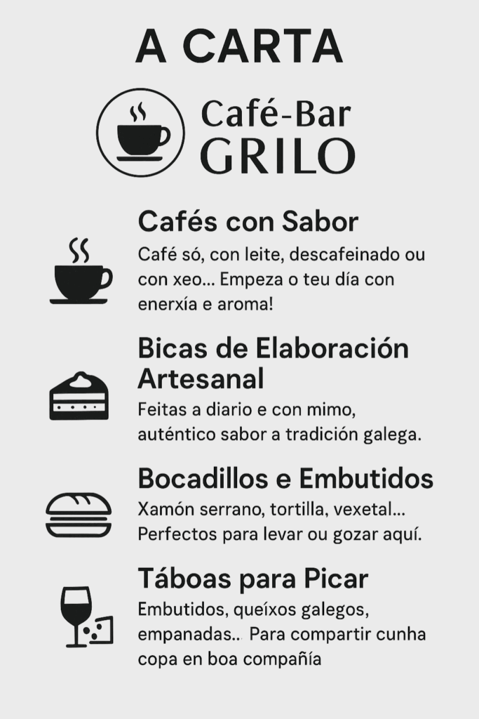 Carta Café Bar Grilo